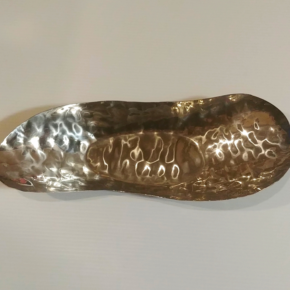 Hammered Silver Metal Tray